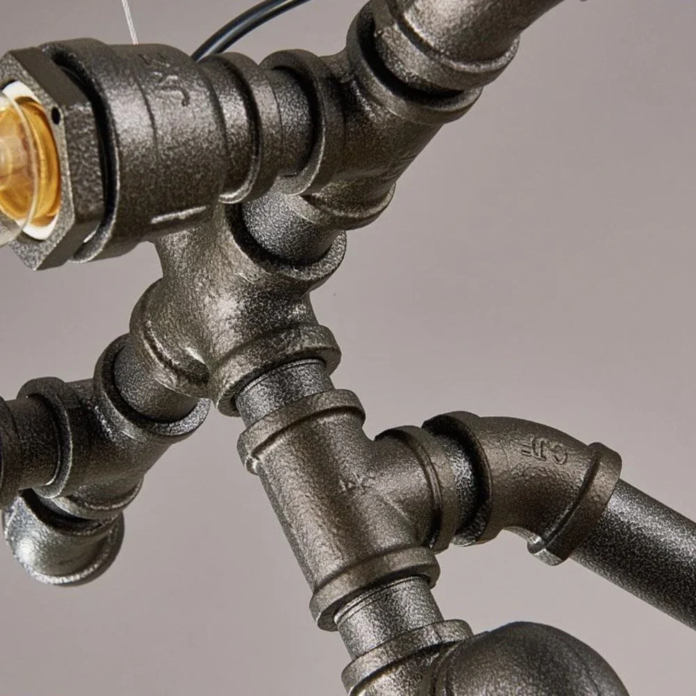 Hanging Bicycle Chandelier / Wall Light Rustic Decor & Industrial Art